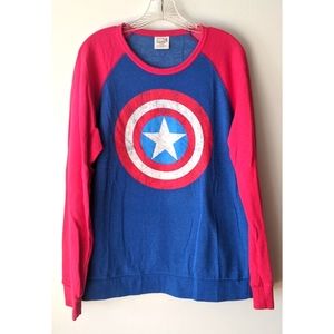 Marvel Captain America crew neck long sleeve sweatshirt